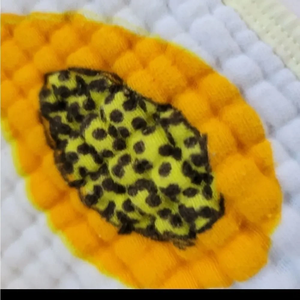 Papaya baby feeding comfy cloth bib exotic fruit